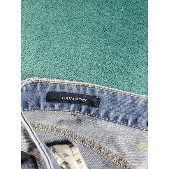 Lucky Brand Jeans Size 2 Womens Blue Stretch Medium Wash Mid Rise Lolita Skinny - Picture 4 of 15